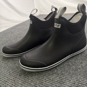 Xtratuf Ankle Deck Black Boots Men's Size 13 Angler Slip On Black New With‎ Box